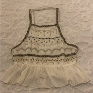 New Free People Beaded Crop Tank- Small